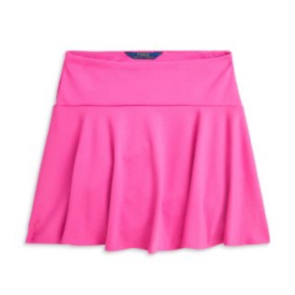NWT Polo Ralph Lauren Girls Hot Pink Flounced Ponte Skort Preppy Summer Vacation - Picture 1 of 6